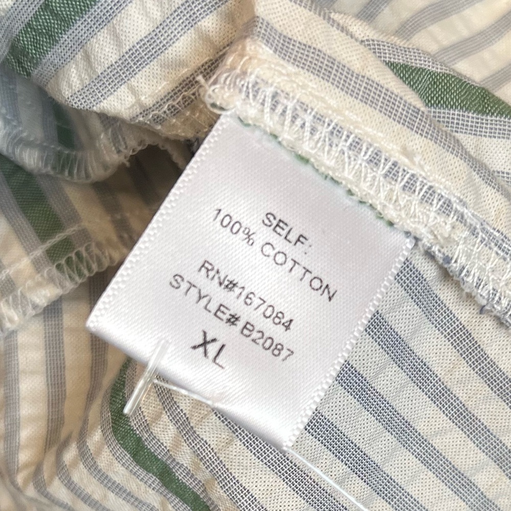 Tuckernuck Dress Mondego Stripe Seersucker Mini Maryse Caftan Sz XL - Picture 10 of 10